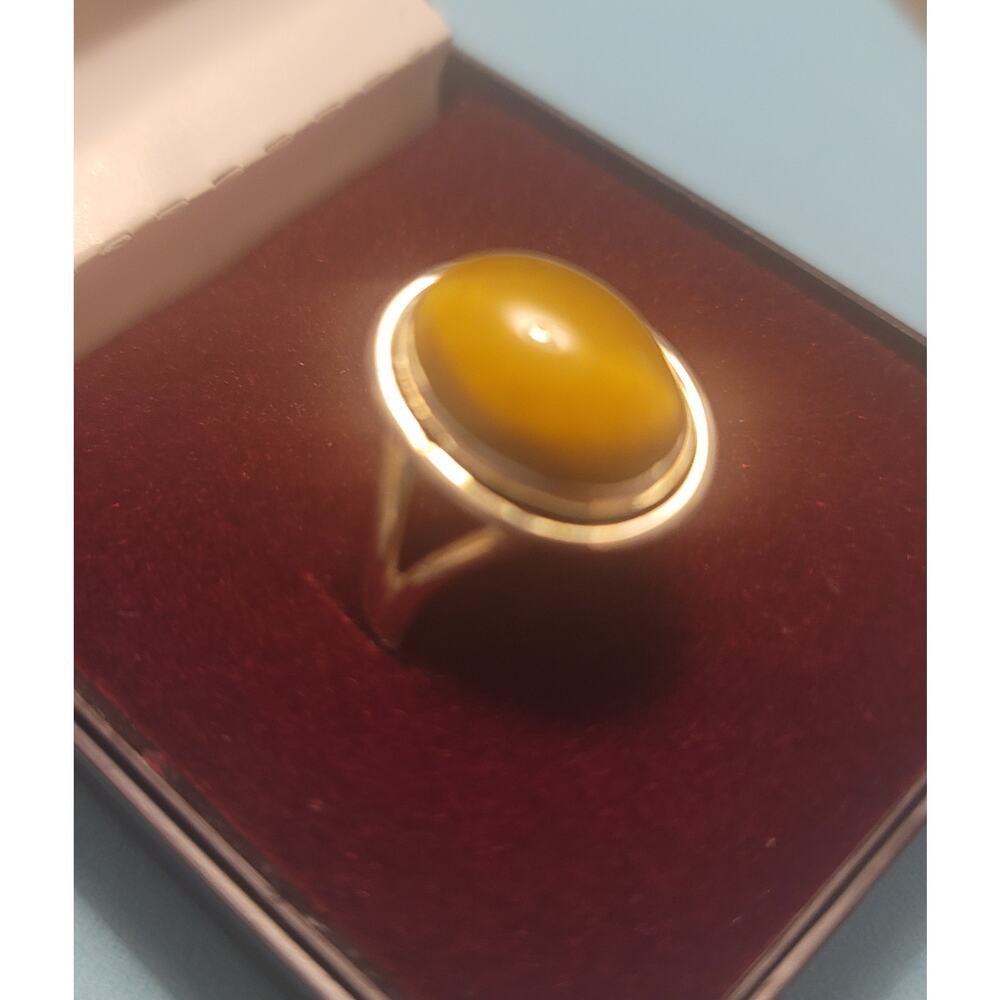 Tiger's Eye Gemstone Ring set in Sterling Silver